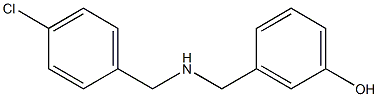 3-({[(4-chlorophenyl)methyl]amino}methyl)phenol Struktur