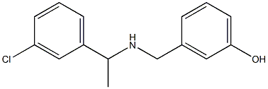 3-({[1-(3-chlorophenyl)ethyl]amino}methyl)phenol Struktur