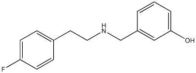 3-({[2-(4-fluorophenyl)ethyl]amino}methyl)phenol Struktur