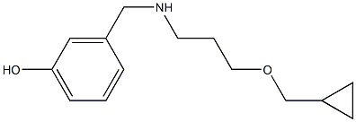 3-({[3-(cyclopropylmethoxy)propyl]amino}methyl)phenol Struktur