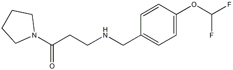 3-({[4-(difluoromethoxy)phenyl]methyl}amino)-1-(pyrrolidin-1-yl)propan-1-one Struktur