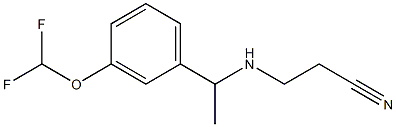 3-({1-[3-(difluoromethoxy)phenyl]ethyl}amino)propanenitrile Struktur