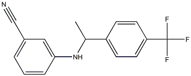 3-({1-[4-(trifluoromethyl)phenyl]ethyl}amino)benzonitrile Struktur