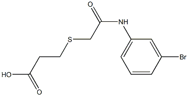 3-({2-[(3-bromophenyl)amino]-2-oxoethyl}thio)propanoic acid Struktur