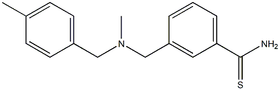 3-({methyl[(4-methylphenyl)methyl]amino}methyl)benzene-1-carbothioamide Struktur