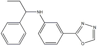 3-(1,3,4-oxadiazol-2-yl)-N-(1-phenylpropyl)aniline Struktur