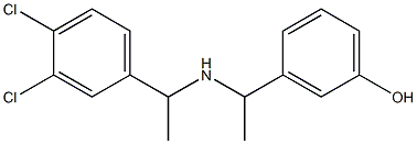 3-(1-{[1-(3,4-dichlorophenyl)ethyl]amino}ethyl)phenol Struktur