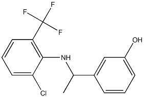 3-(1-{[2-chloro-6-(trifluoromethyl)phenyl]amino}ethyl)phenol Struktur