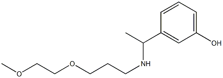 3-(1-{[3-(2-methoxyethoxy)propyl]amino}ethyl)phenol Struktur