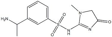 3-(1-aminoethyl)-N-(1-methyl-4-oxo-4,5-dihydro-1H-imidazol-2-yl)benzene-1-sulfonamide Struktur