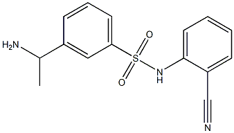 3-(1-aminoethyl)-N-(2-cyanophenyl)benzene-1-sulfonamide Struktur