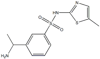 3-(1-aminoethyl)-N-(5-methyl-1,3-thiazol-2-yl)benzene-1-sulfonamide Struktur