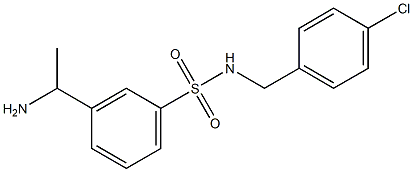 3-(1-aminoethyl)-N-[(4-chlorophenyl)methyl]benzene-1-sulfonamide Struktur