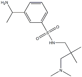 3-(1-aminoethyl)-N-{2-[(dimethylamino)methyl]-2-methylpropyl}benzene-1-sulfonamide Struktur