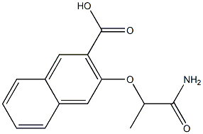 3-(1-carbamoylethoxy)naphthalene-2-carboxylic acid Struktur