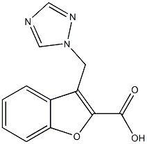 3-(1H-1,2,4-triazol-1-ylmethyl)-1-benzofuran-2-carboxylic acid Struktur