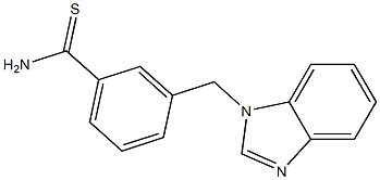 3-(1H-benzimidazol-1-ylmethyl)benzenecarbothioamide Struktur