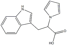 3-(1H-indol-3-yl)-2-(1H-pyrrol-1-yl)propanoic acid Struktur