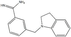 3-(2,3-dihydro-1H-indol-1-ylmethyl)benzenecarboximidamide Struktur