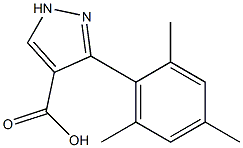 3-(2,4,6-trimethylphenyl)-1H-pyrazole-4-carboxylic acid Struktur