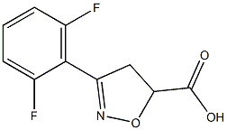 3-(2,6-difluorophenyl)-4,5-dihydro-1,2-oxazole-5-carboxylic acid Struktur