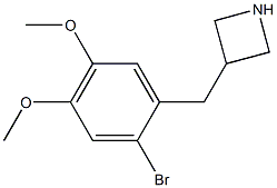 3-(2-bromo-4,5-dimethoxybenzyl)azetidine Struktur