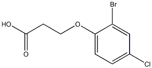 3-(2-bromo-4-chlorophenoxy)propanoic acid Struktur