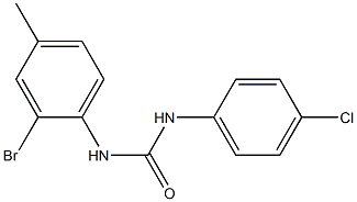 3-(2-bromo-4-methylphenyl)-1-(4-chlorophenyl)urea Struktur