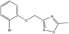 3-(2-bromophenoxymethyl)-5-methyl-1,2,4-oxadiazole Struktur