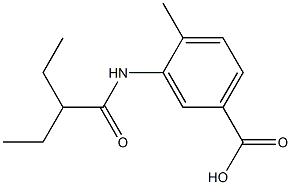 3-(2-ethylbutanamido)-4-methylbenzoic acid Struktur