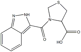 3-(2H-indazol-3-ylcarbonyl)-1,3-thiazolidine-4-carboxylic acid Struktur