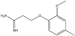 3-(2-methoxy-4-methylphenoxy)propanimidamide Struktur