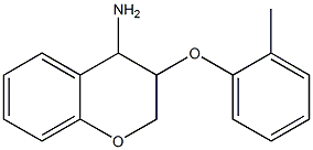 3-(2-methylphenoxy)-3,4-dihydro-2H-1-benzopyran-4-amine Struktur