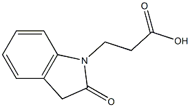 3-(2-oxo-2,3-dihydro-1H-indol-1-yl)propanoic acid Struktur