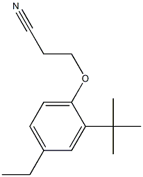 3-(2-tert-butyl-4-ethylphenoxy)propanenitrile Struktur