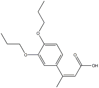 3-(3,4-dipropoxyphenyl)but-2-enoic acid Struktur