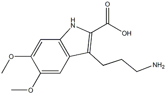 3-(3-aminopropyl)-5,6-dimethoxy-1H-indole-2-carboxylic acid Struktur