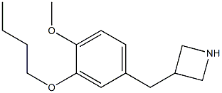 3-(3-butoxy-4-methoxybenzyl)azetidine Struktur