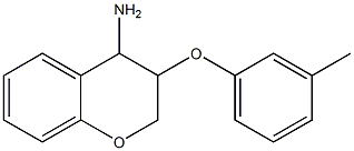 3-(3-methylphenoxy)-3,4-dihydro-2H-1-benzopyran-4-amine Struktur