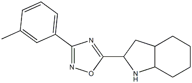 3-(3-methylphenyl)-5-(octahydro-1H-indol-2-yl)-1,2,4-oxadiazole Struktur