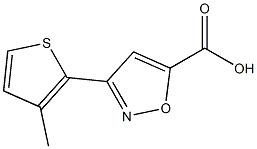 3-(3-methylthiophen-2-yl)-1,2-oxazole-5-carboxylic acid Struktur