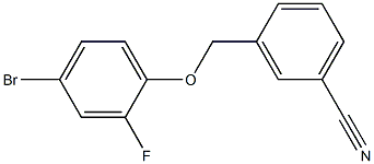 3-(4-bromo-2-fluorophenoxymethyl)benzonitrile Struktur