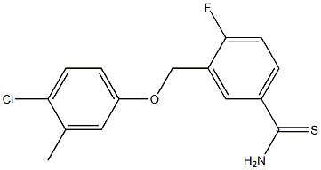 3-(4-chloro-3-methylphenoxymethyl)-4-fluorobenzene-1-carbothioamide Struktur