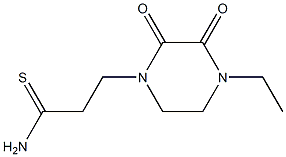 3-(4-ethyl-2,3-dioxopiperazin-1-yl)propanethioamide Struktur