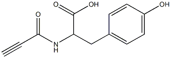 3-(4-hydroxyphenyl)-2-(propioloylamino)propanoic acid Struktur