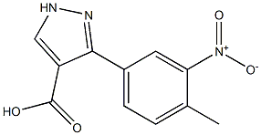 3-(4-methyl-3-nitrophenyl)-1H-pyrazole-4-carboxylic acid Struktur