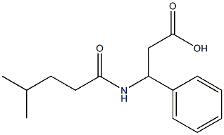 3-(4-methylpentanamido)-3-phenylpropanoic acid Struktur