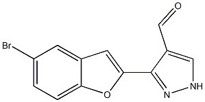 3-(5-bromo-1-benzofuran-2-yl)-1H-pyrazole-4-carbaldehyde Struktur