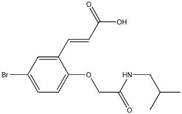 3-(5-bromo-2-{[(2-methylpropyl)carbamoyl]methoxy}phenyl)prop-2-enoic acid Struktur