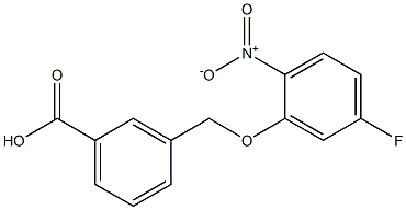 3-(5-fluoro-2-nitrophenoxymethyl)benzoic acid Struktur